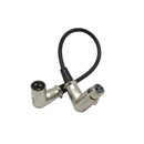 2x Microphone Lead Mic Cable XLR Right Angle Male to Female Extension Cable