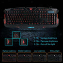 LED Backlit Wired Gaming Keyboard Mechanical Typing Russian Computer Gamer
