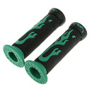 2 Pairs Blue+Green 7/8'' 22mm Motorcycle Handlebar Comfortable Grip Durable