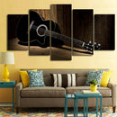5 Panels Wall Paintings HomeHanging Arts Craft Guitar Pattern Home Decor