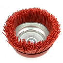 1 Piece 115 x M14 Cup Abrasive Brush Wheel P80 Pile Polymer-Abrasive 4.5 In