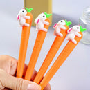 Rabbit Carrot Rollerball Pen Design Gel Kids Party Present 0.5mm