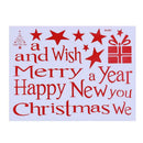 Christmas Tree Waterproof Removable Glass Door Wall Stickers Home Decor(Red A