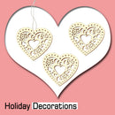 10pcs/bag Wooden Hollow Engraving Love Heart Pendants Wedding Party Decor