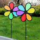 New Colorful Rainbow Dazy Flower Spinner Wind Windmill Garden Yard Outdoor D Ew