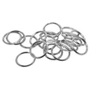 40x Stainless Steel Keyring Split Key Rings Hoop 20mm Double Loop Connectors