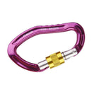 Screw Locking Mountaineering Climbing Carabiner 24KN - Purple