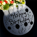 Happy birthday heart Shape Cake Stencils Environmental Plastic Spray Cake BX