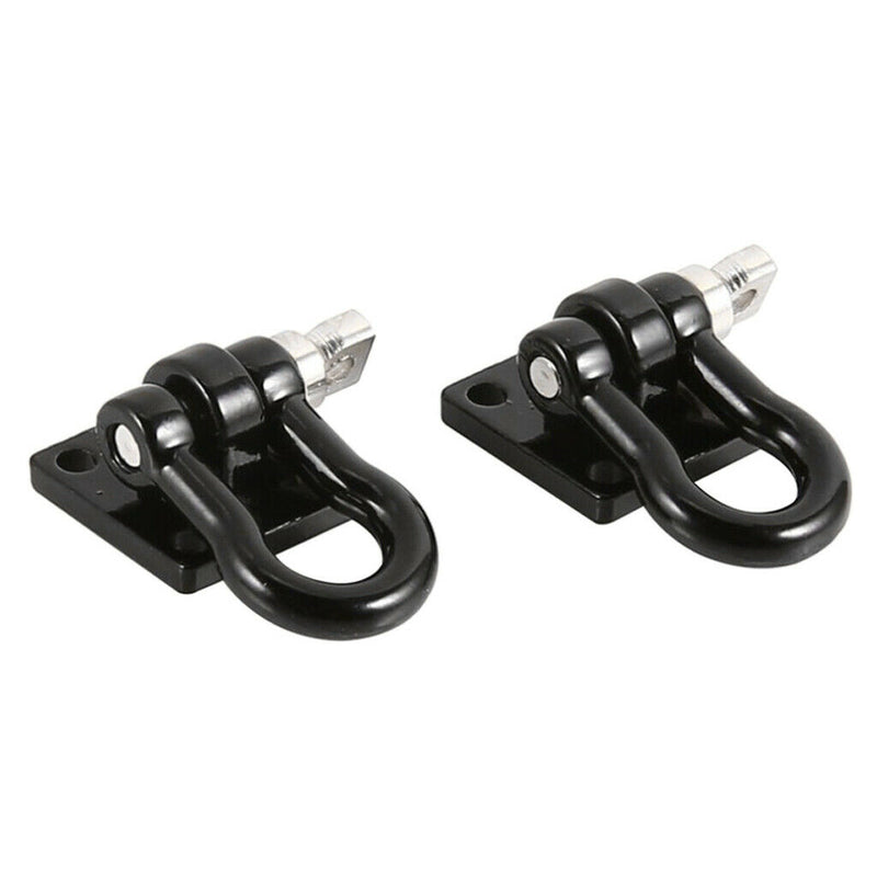 2PCS 1/10 Trailer Towing Hooks Buckle Tow D Shackles for 1/10 RC Crawler Car
