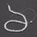 200 Clear Crystal Quartz Faceted Rondelle Beads 4mm E3V3