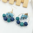 Cute Handmade Elephant Beads Drop Dangle Earrings Ear Studs Women Jewelry  JR