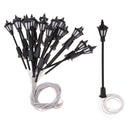40Pcs Mini Street Light Post Models Streetlight for Modeling HO OO Scale