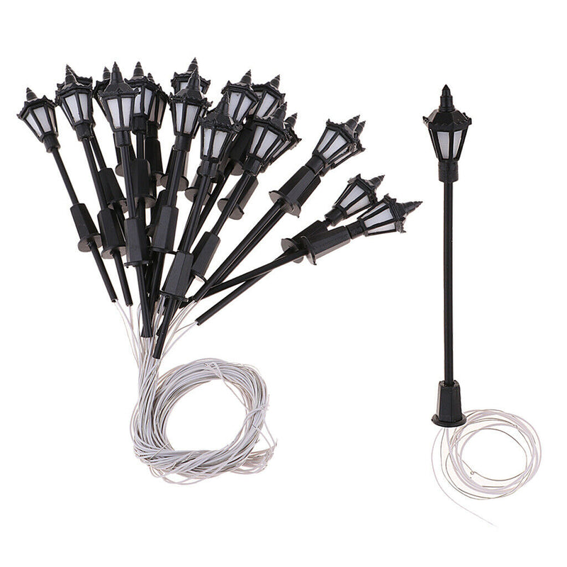 40Pcs Mini Street Light Post Models Streetlight for Modeling HO OO Scale