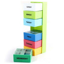 Weekly 7 Day Colorful Medicine Boxes Holder Storage Organizer Container Cas