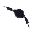 3.5mm Cable aux retractable auxiliary cord for car MP3 black 3C