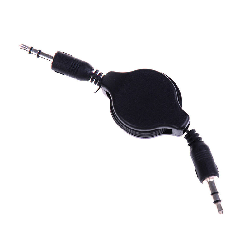 3.5mm Cable aux retractable auxiliary cord for car MP3 black 3C