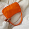 Nylon Casual Women Handbag Tote Female Solid Underarm Shoulder Bag (Orange)