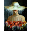 Girl 5D DIY Full Round Drill Diamond Painting Needlework Home Decor (B885) A