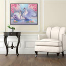 Swan Lover Lake 5D Diamond DIY Painting Kit Home Decor Craft 40 X 30cm
