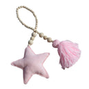 Beaded Pink Star Tassel Hanging Ornament Curtains Tieback Home Shop Decor