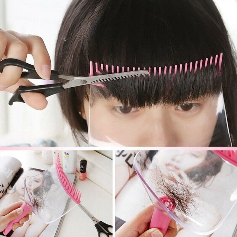 Diy Hair Bangs Fringe Cut Comb Clip Portable Trimmer Hairstyle Typing Trim  H3W3