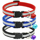 Adjustable Reflective Pet Collar Safety Buckle with Bell for Cat Dog, 3 Pie D5E6