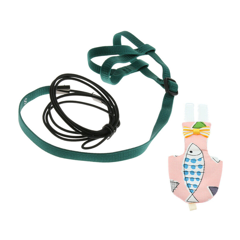 Adjustable Parrot Bird Harness Leash, Anti-Bite Training Rope + Bird FlightSuit,