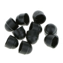 M8 (8mm) Black Domed Plastic Nut / Bolt Cover Caps 13MM Spanner Size - PK 50