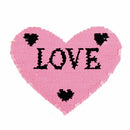 love heart reversible change color sequins sew on patches for clothes patch BX
