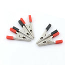 5Pcs 50mm Plastic Durable Handle Test Probe Metal Alligator Clips LJ