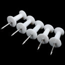 Plastic Head Push Pins Color White Pack of 100 J5I2