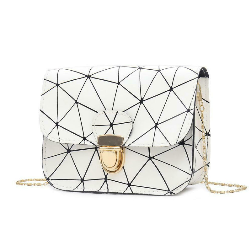 Geometric Irregular Print Shoulder Handbags Women PU Leather Crossbody Bags