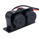 In Car 12V Waterproof Double Cigar Cigarette Lighter Socket Charger Adapt W2L6