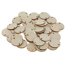 100Pcs Unfinished Predrilled Wood Slices DIY Pendant Round Log Discs Decor