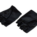 Leather Fingerless Short Gloves Black Rivets Stud Half Finger Mittens FashionM&E