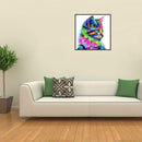 5D DIY Full Drill Diamond Painting Colorful Kitten Cross Stitch Embroidery