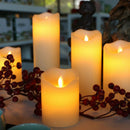 Electronic Oblique LED Flameless Romantic Candle Light Wedding Decor 5x20cm