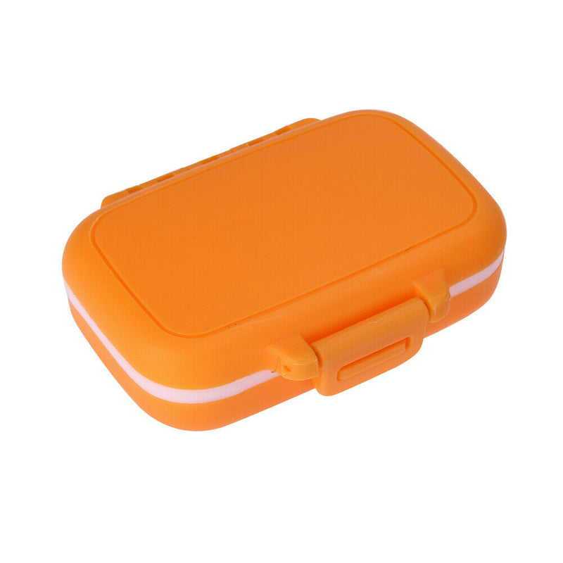 3 Grids Portable Pill Box Medicine Jewelry Storage Case Container(Orange)