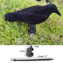 Garden Flocked Hard Plastic Black Crow Hunting Decoy Raven Halloween Prop