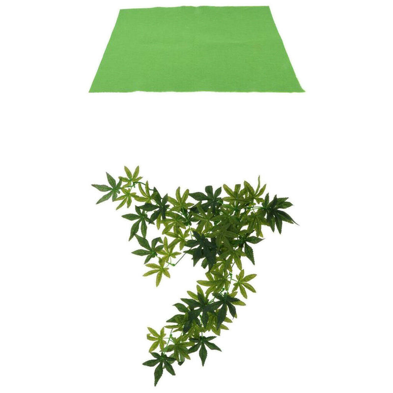 Set of 2, Substrate Liner Mat Reptile Terrarium Carpet with Jungle Plant 20"