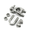M5 3/16 Inch Stainless Steel Saddle Clamps Cable Wire Rope Clips Fastener 1 I1M4
