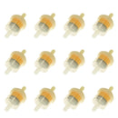 12pcs Universal Motorcycle Mini Inline Fuel Gas Petrol Filter Engine Plastic