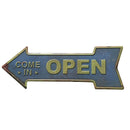 Arrow Cast Iron Metal Gate OPEN Exit Indication Sign Wall Plate Art Poster 8