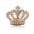 Unisex Shiny Crystal Rhinestone Crown Brooch Pin Wedding Favor Xmas Gift