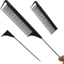 1pcs Hot Fashion Black Fine-tooth Comb Plastic and metal Pin Anti-static Ha I8A9