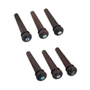 6PCS Acoustic Folk Guitar Bridge String End Pins Pegs with Inlay Dot