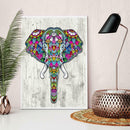 5D DIY Special Shape Diamond Painting Folk Elephant Cross Stitch Embroidery
