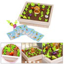 Wooden Radish Farm Game Toys Puzzle Fun Early Training 3-6 Year Olds Kids