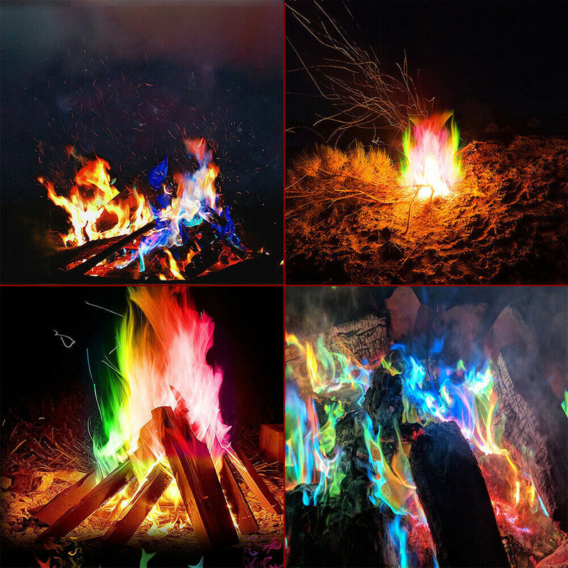 Mystical Fire Magical Games Tricks Bonfire Camp Fire Colorful Flame Powder Fun