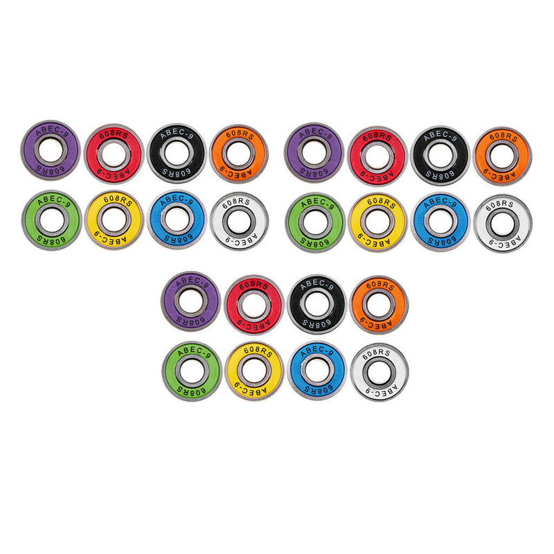 24x 608 Bearing for Skateboards Longboards Inline Skates Roller Skates Spinners